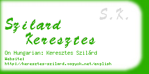 szilard keresztes business card